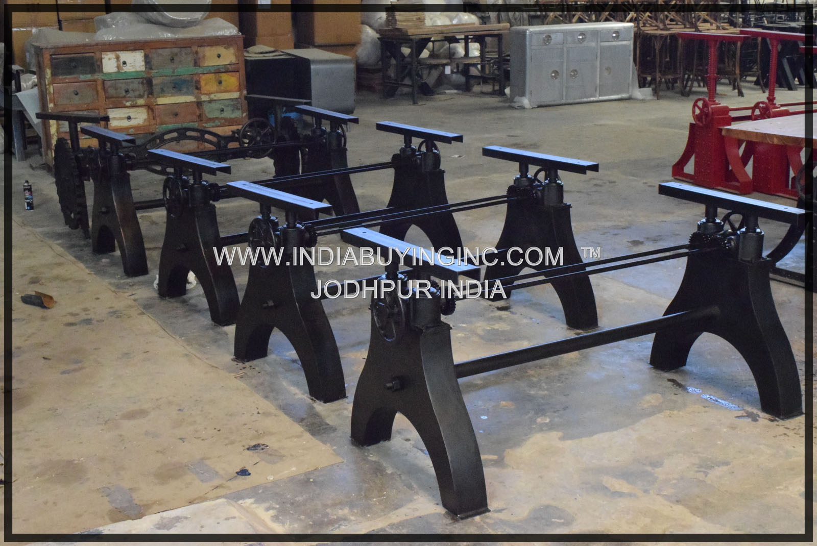 Iron dining table base