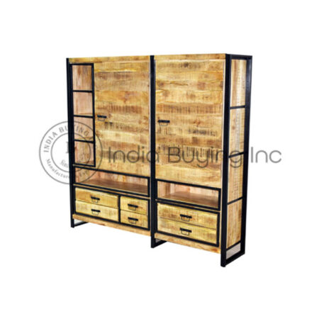 wooden industrial long cabinet