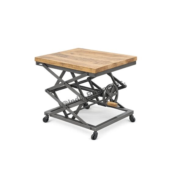 Industrial adjustable-height scissor lift table