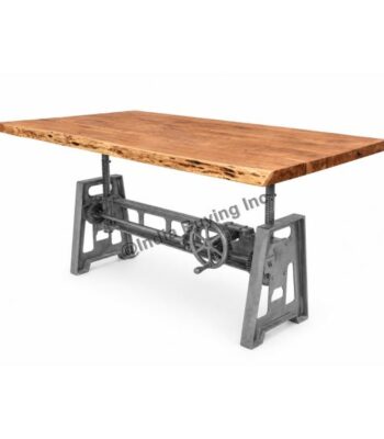 Industrial heavy crank mechanism dining table