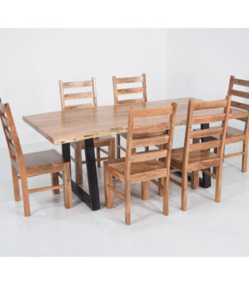 Solid wooden dining table set