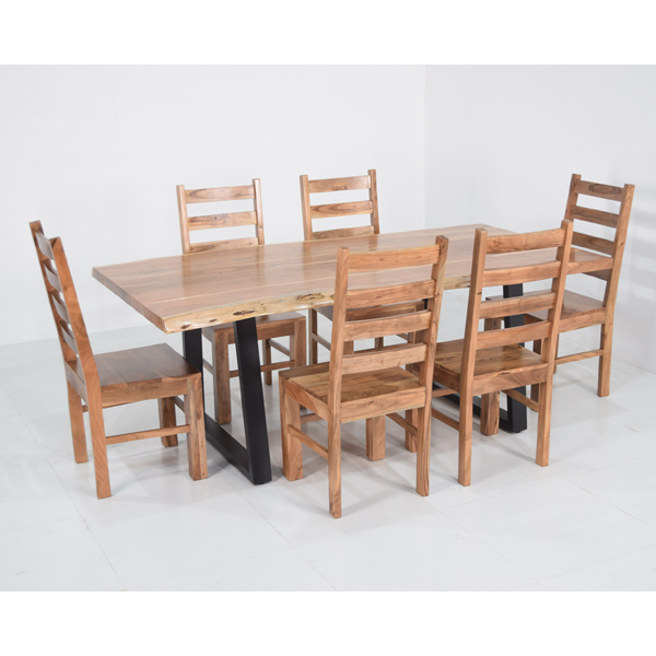 Solid wooden dining table set