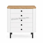handcrafted solid wooden two tone chest of drawers ibic-10019