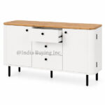 Modern white finish solid mango wood sideboard ibic-10024