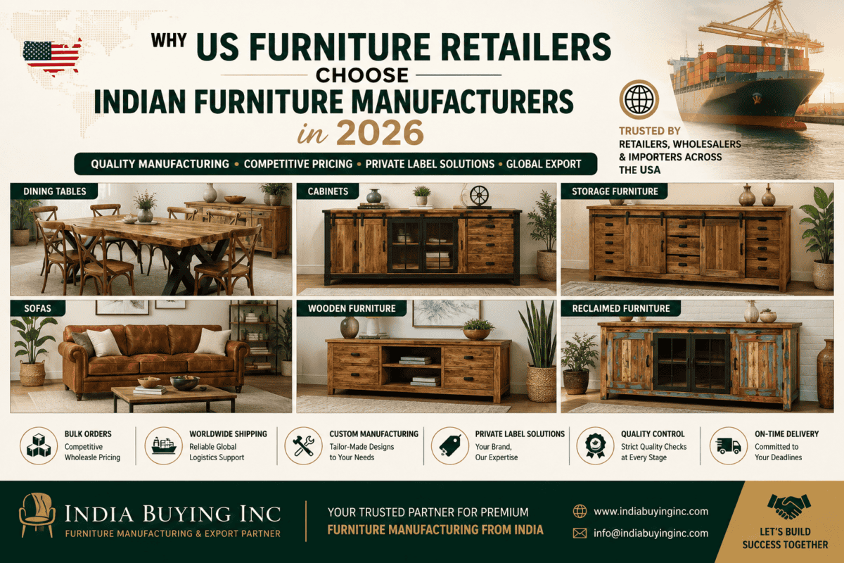 Why US Furniture Retailers Choose Indian Furniture Manufacturers in 2026