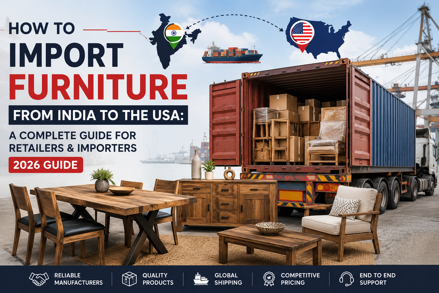 How to import furniture from India to the USA for retailers and importers in 2026