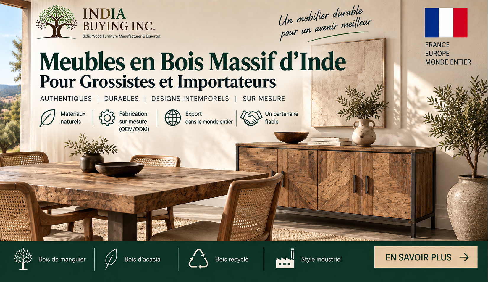 meubles en bois massif