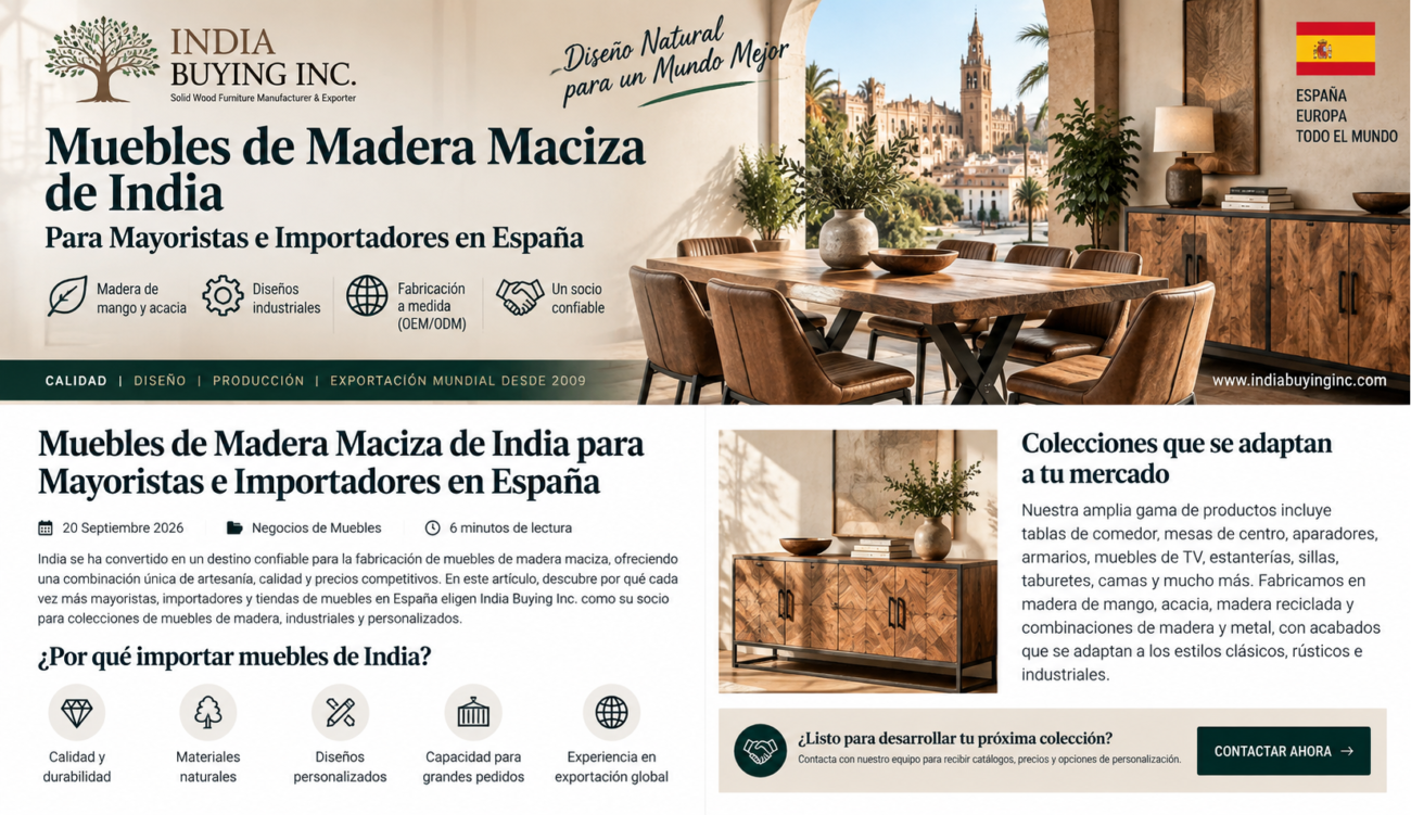 muebles de madera maciza de India