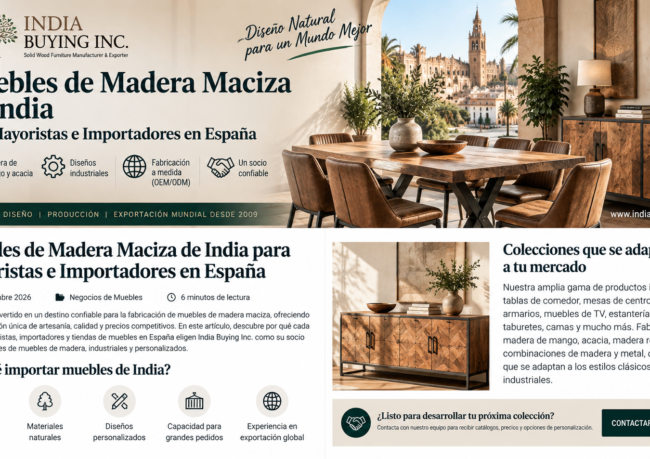 muebles de madera maciza de India